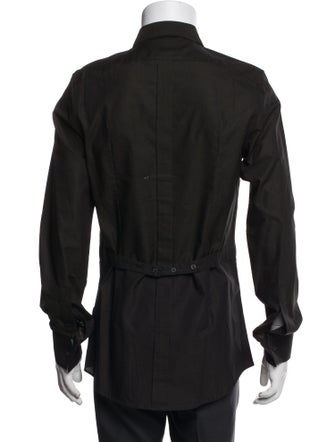 Dolce & Gabbana Plaid Print Long Sleeve Tuxedo Shirt