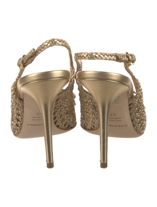 Dolce & Gabbana Leather Bow Accents Slingback Sandals