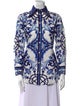 Dolce & Gabbana Printed Long Sleeve Button-Up Top