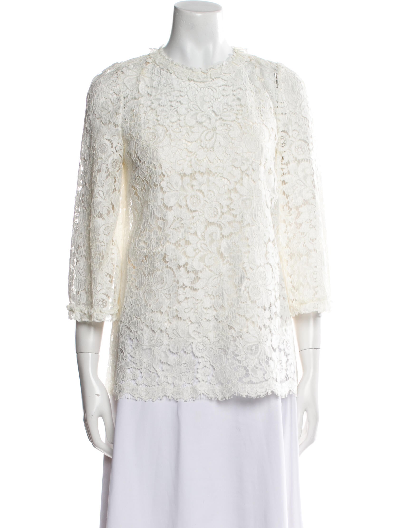 Dolce & Gabbana Lace Lace Pattern Blouse