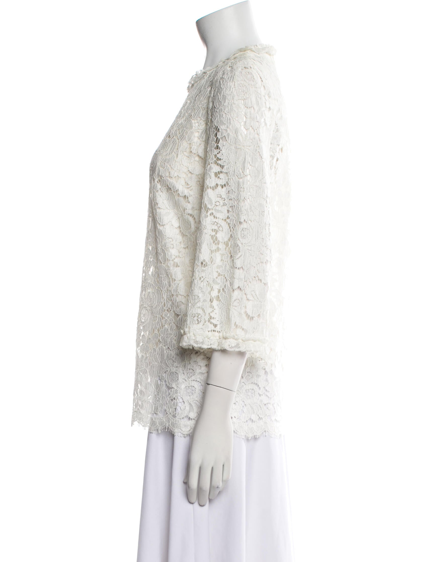 Dolce & Gabbana Lace Lace Pattern Blouse