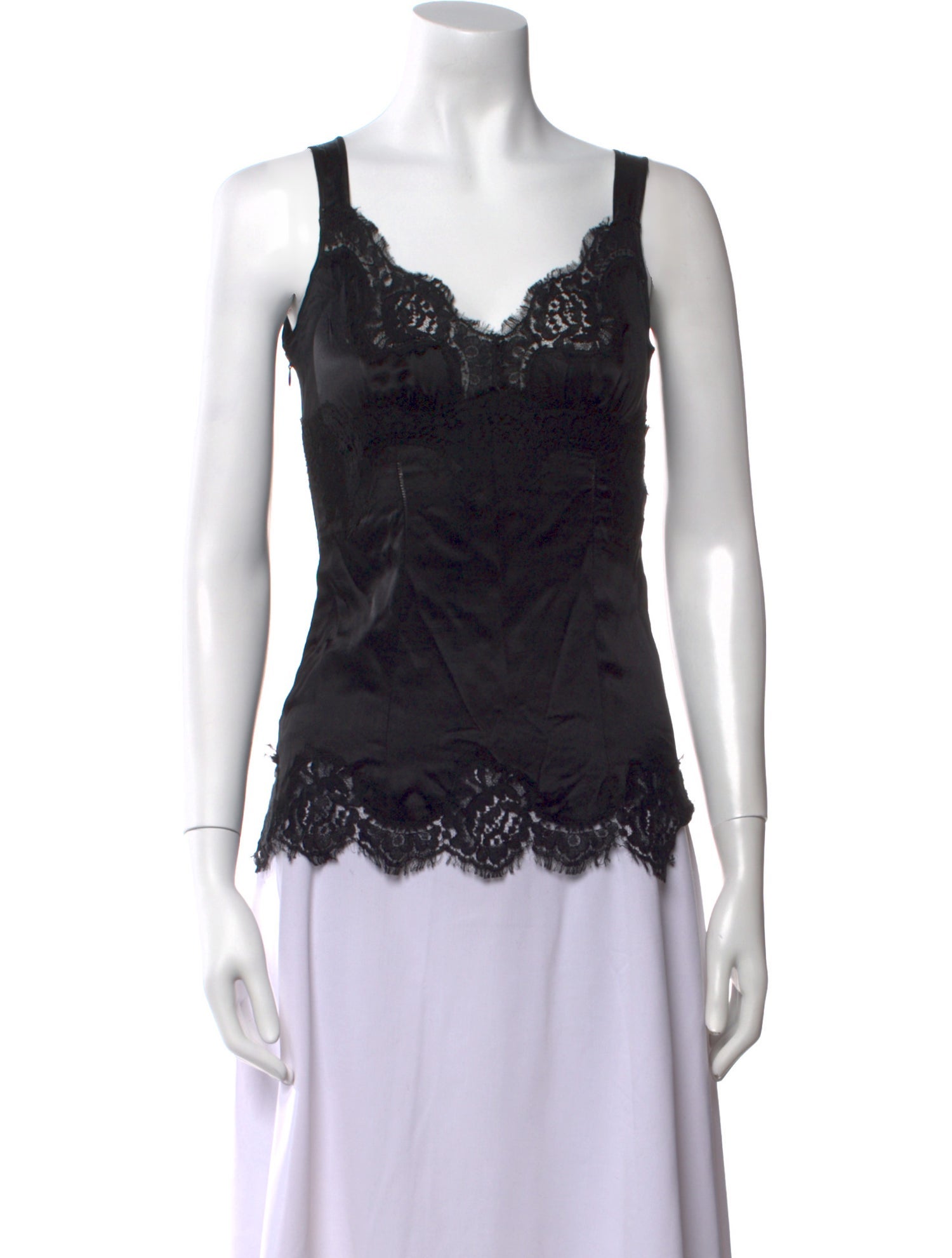 Dolce & Gabbana Silk Square Neckline Top