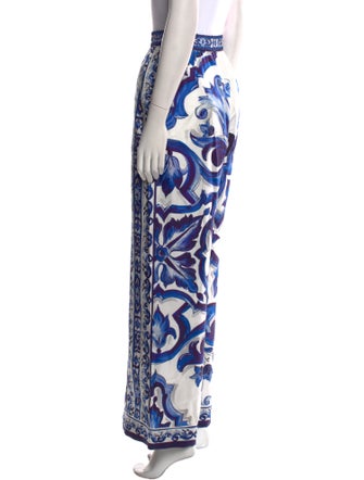 Dolce & Gabbana Silk Wide Leg Pants