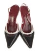 Dolce & Gabbana Leather Colorblock Pattern Slingback Pumps