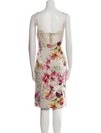 Dolce & Gabbana Linen Knee-Length Dress