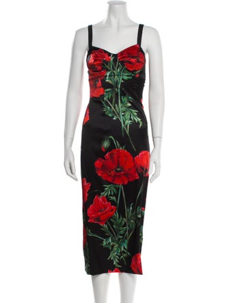 Dolce & Gabbana Silk Midi Length Dress