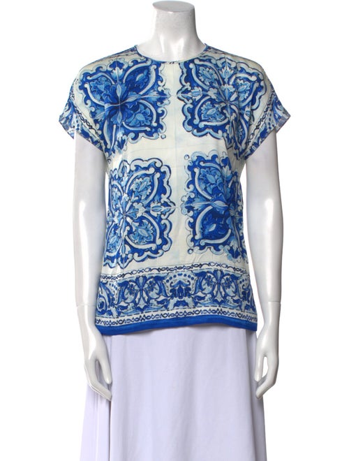 Dolce & Gabbana Silk Paisley Print Blouse