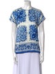 Dolce & Gabbana Silk Paisley Print Blouse