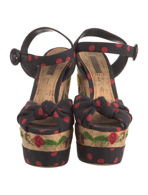 Dolce & Gabbana Printed Embroidered Accent Espadrilles
