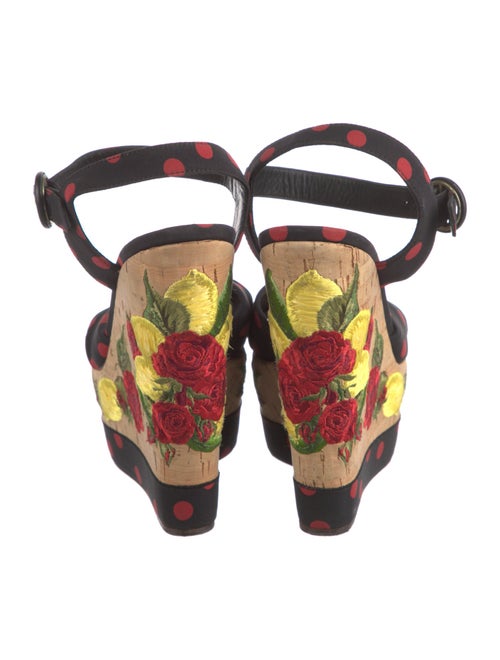 Dolce & Gabbana Printed Embroidered Accent Espadrilles