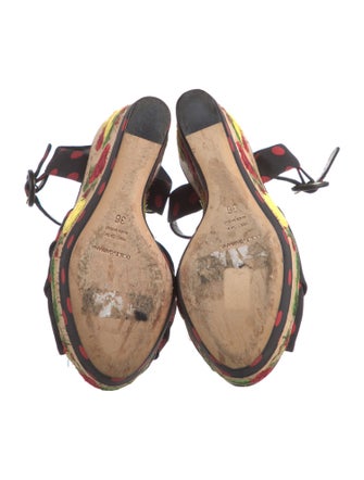 Dolce & Gabbana Printed Embroidered Accent Espadrilles