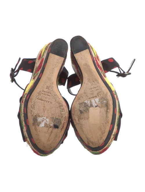 Dolce & Gabbana Printed Embroidered Accent Espadrilles