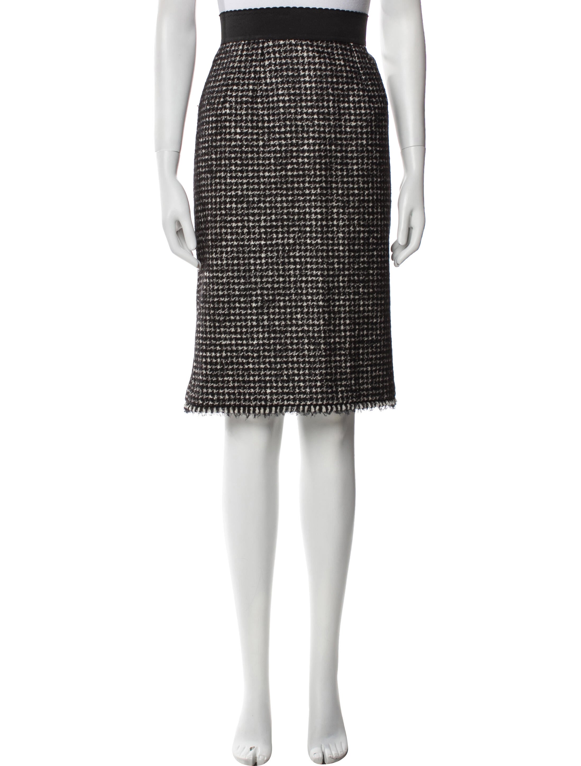 Dolce & Gabbana Virgin Wool Knee-Length Skirt