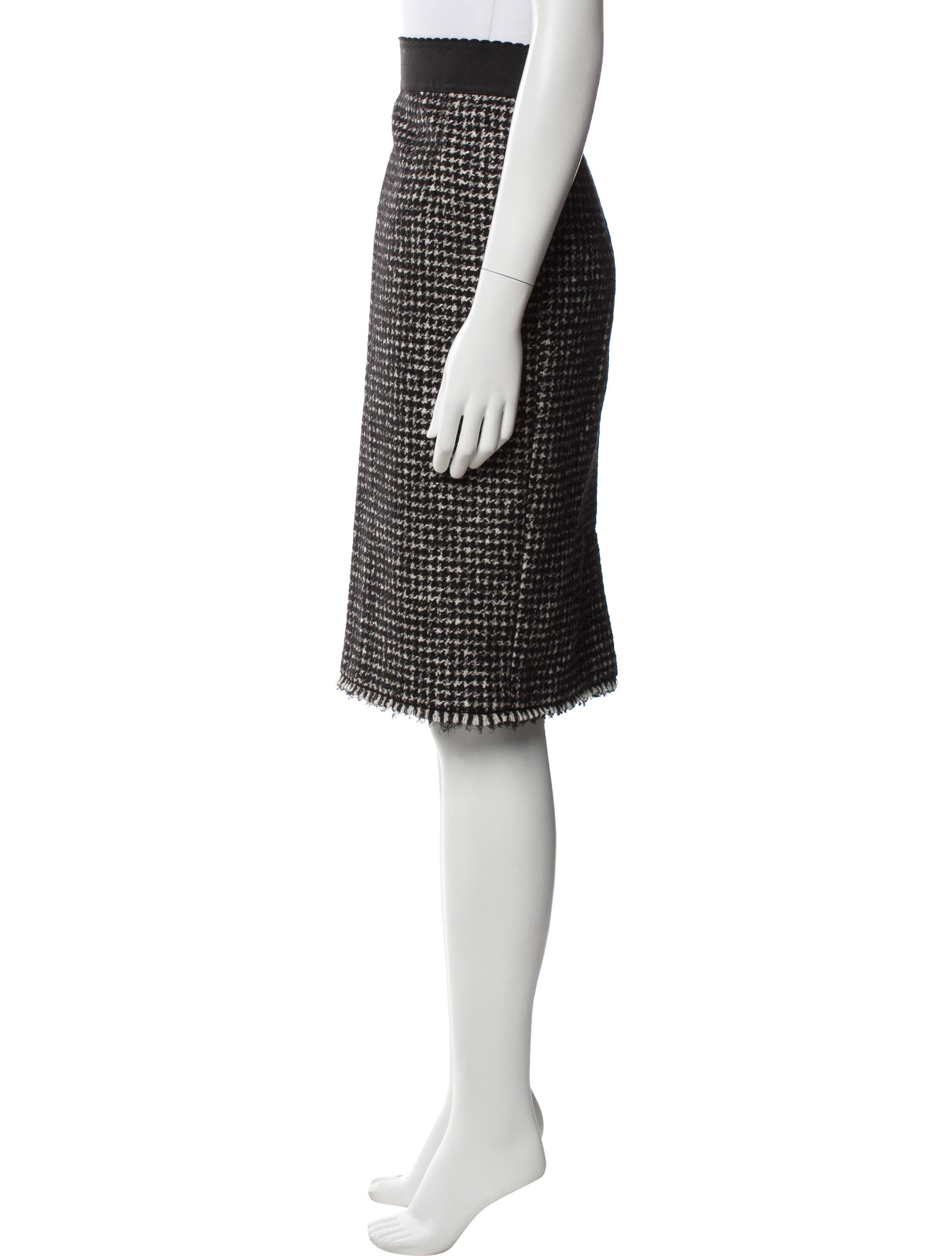Dolce & Gabbana Virgin Wool Knee-Length Skirt