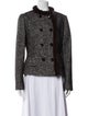 Dolce & Gabbana Virgin Wool Tweed Pattern Fur Jacket