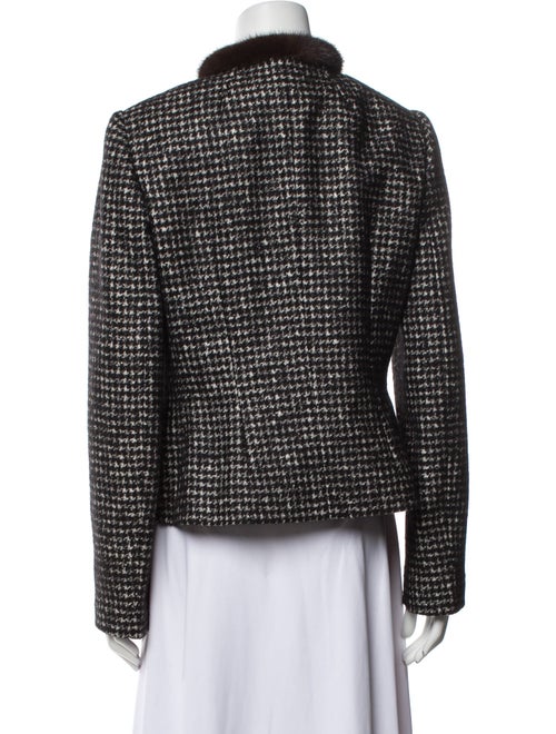 Dolce & Gabbana Virgin Wool Tweed Pattern Fur Jacket