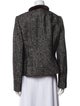Dolce & Gabbana Virgin Wool Tweed Pattern Fur Jacket