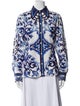 Dolce & Gabbana Printed Long Sleeve Button-Up Top
