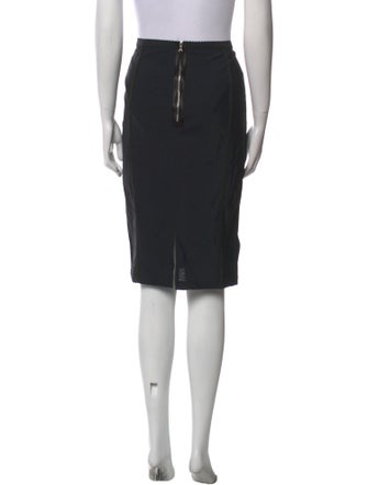 Dolce & Gabbana Grosgrain Trim Knee-Length Skirt