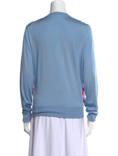 Dolce & Gabbana Silk Floral Print Sweater