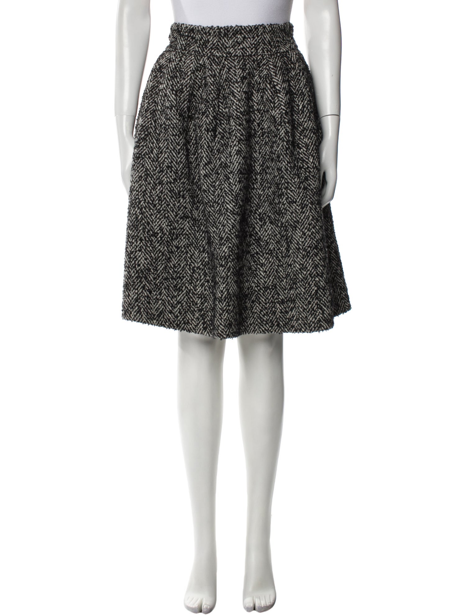 Dolce & Gabbana Virgin Wool Knee-Length Skirt