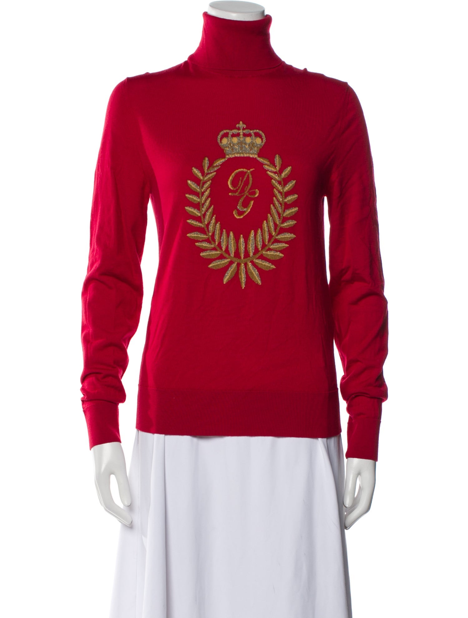 Dolce & Gabbana Virgin Wool Graphic Print Sweatshirt