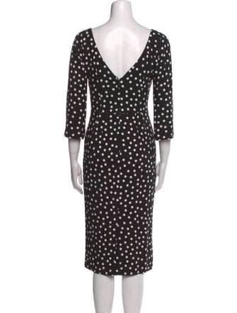 Dolce & Gabbana Polka Dot Print Midi Length Dress