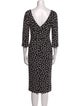 Dolce & Gabbana Polka Dot Print Midi Length Dress