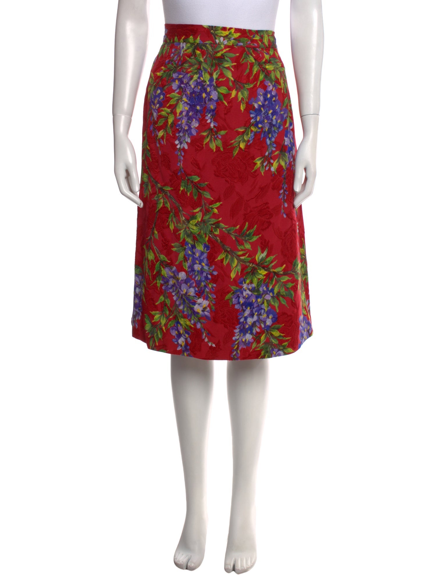 Dolce & Gabbana Floral Print Knee-Length Skirt