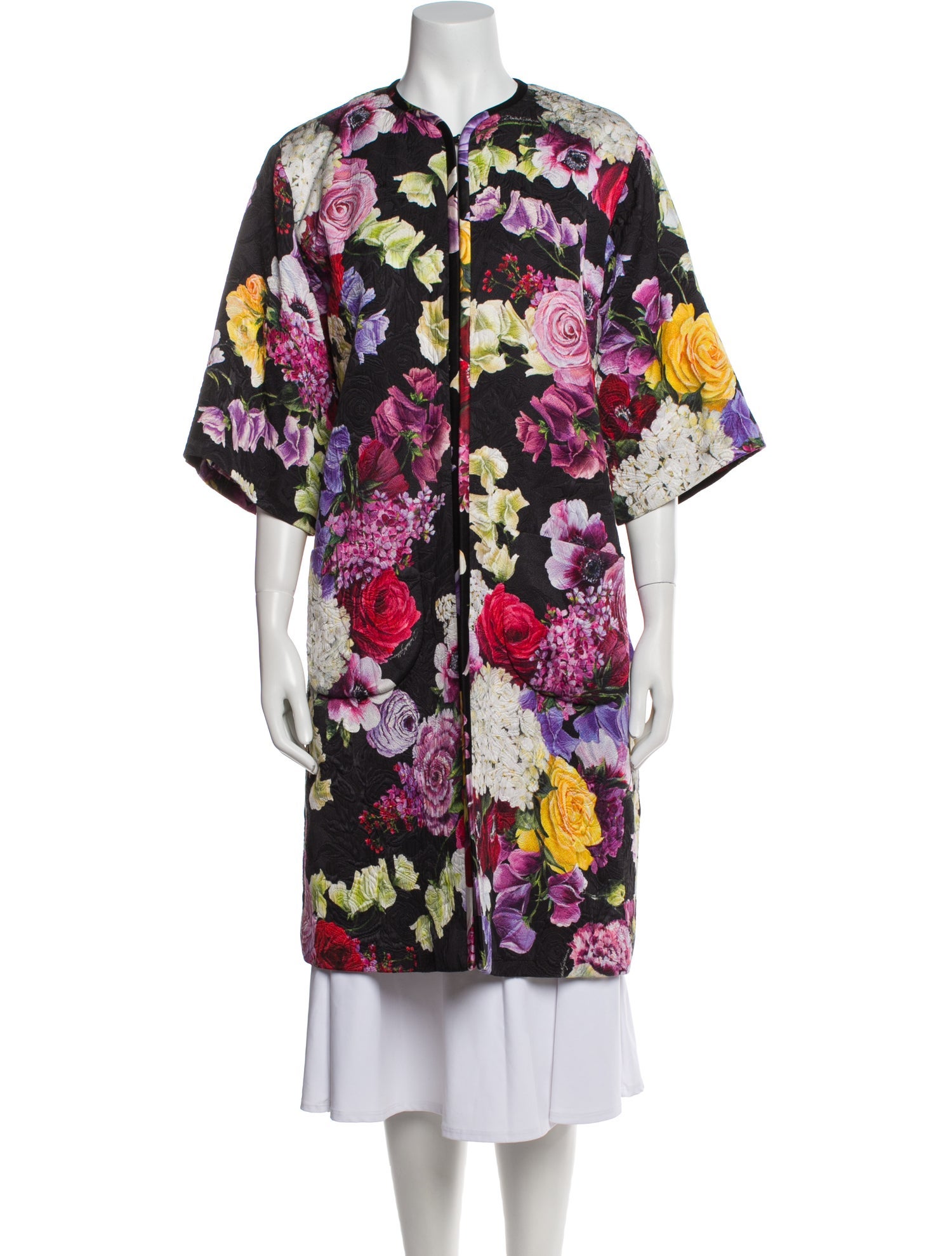 Dolce & Gabbana Floral Print Down Coat