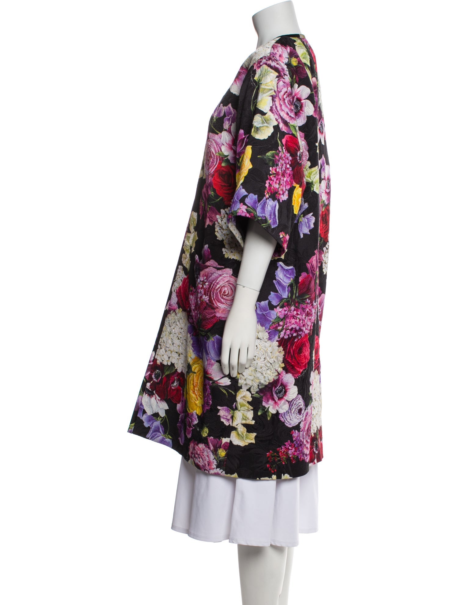 Dolce & Gabbana Floral Print Down Coat