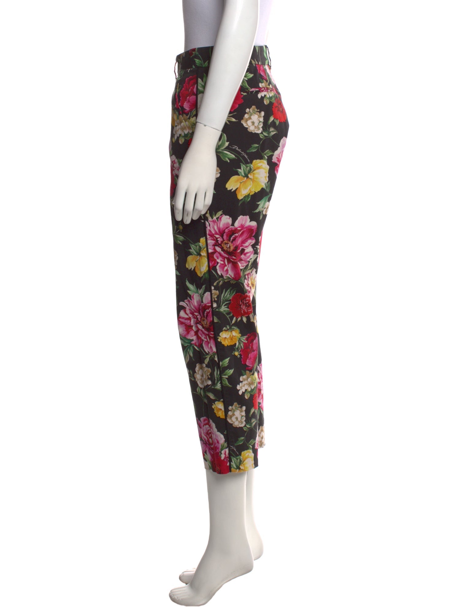 Dolce & Gabbana Floral Print Straight Leg Pants