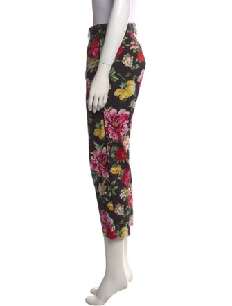 Dolce & Gabbana Floral Print Straight Leg Pants