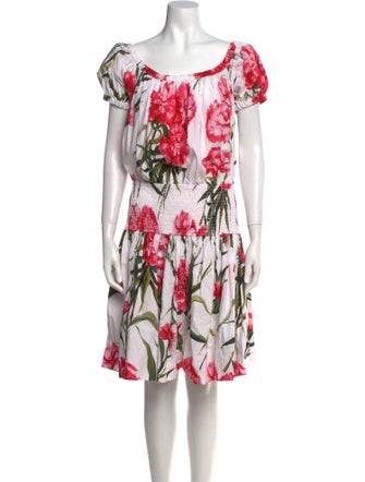 Dolce & Gabbana Floral Print Knee-Length Dress