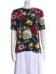 Dolce & Gabbana Silk Floral Print Blouse