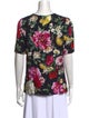Dolce & Gabbana Silk Floral Print Blouse