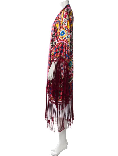 Dolce & Gabbana Silk Floral Print Coat