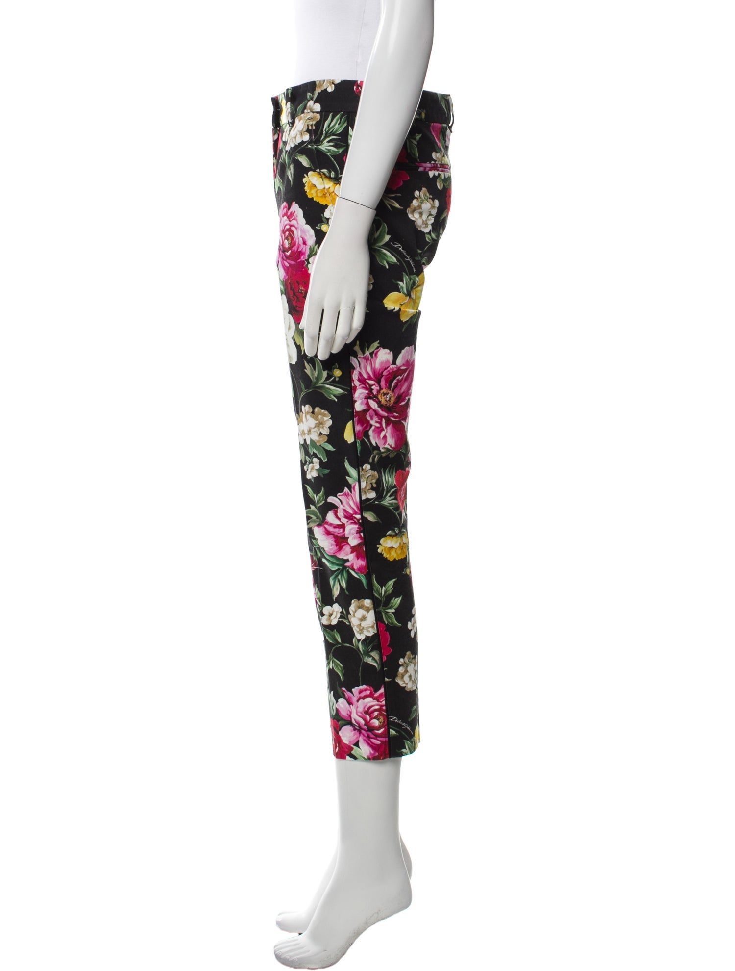 Dolce & Gabbana Floral Print Straight Leg Pants