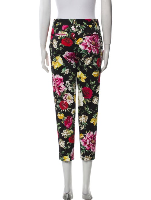 Dolce & Gabbana Floral Print Straight Leg Pants