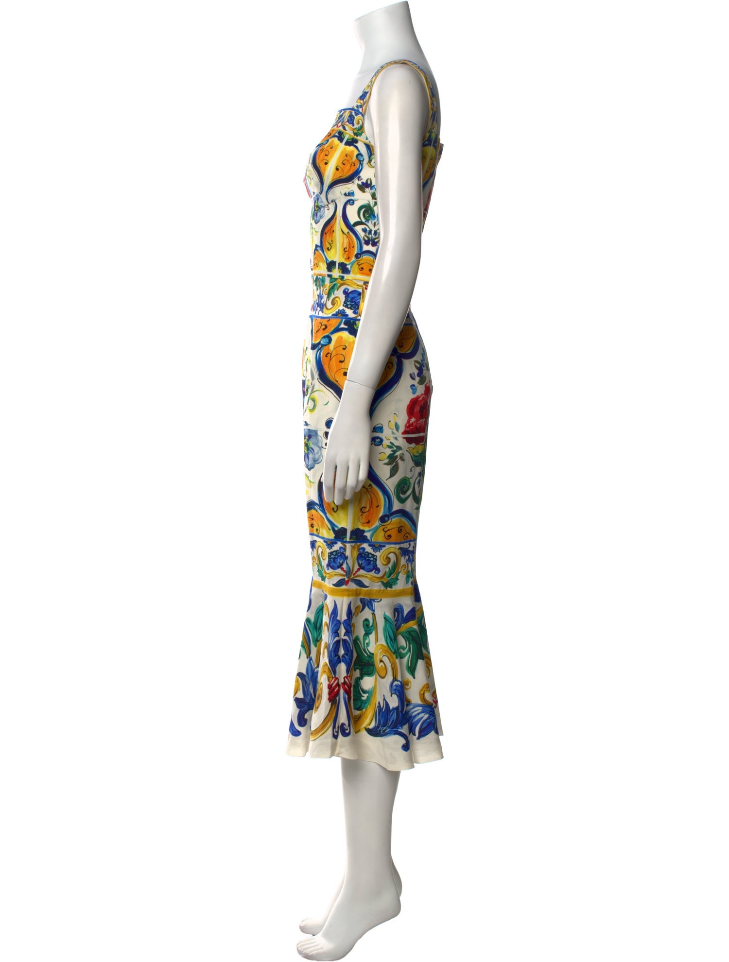 Dolce & Gabbana Silk Midi Length Dress