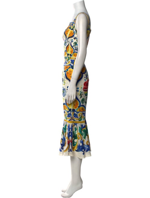 Dolce & Gabbana Silk Midi Length Dress