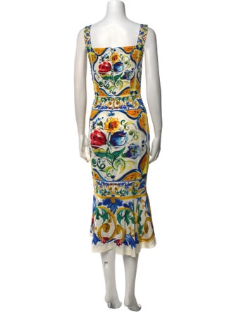 Dolce & Gabbana Silk Midi Length Dress