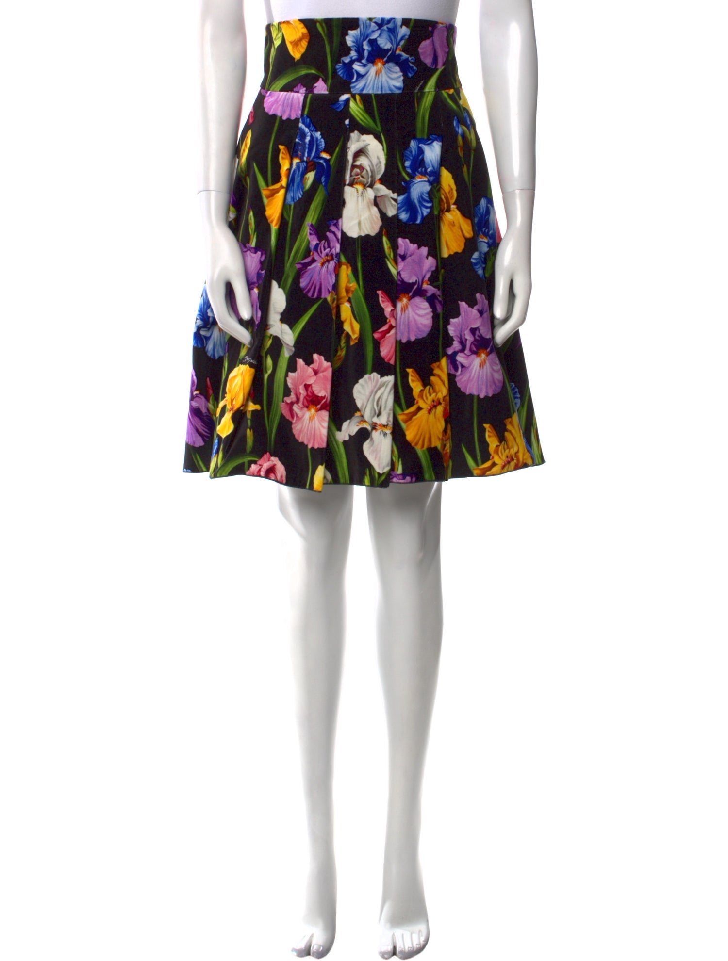 Dolce & Gabbana Floral Print Knee-Length Skirt w/ Tags