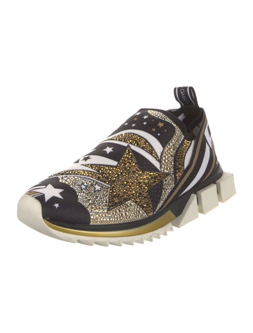 Dolce & Gabbana Printed Crystal Embellishments Sneakers