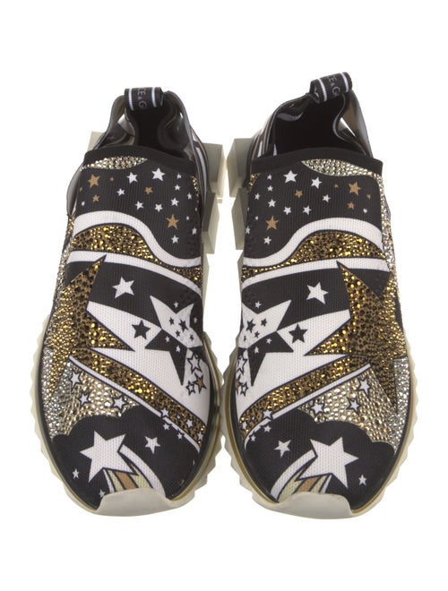 Dolce & Gabbana Printed Crystal Embellishments Sneakers