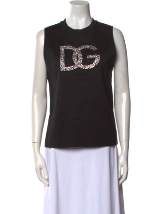 Dolce & Gabbana Graphic Print Crew Neck Top