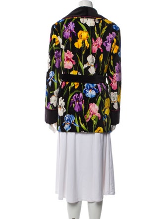 Dolce & Gabbana Floral Print Fur Jacket