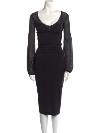 Dolce & Gabbana Square Neckline Knee-Length Dress