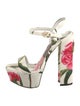 Dolce & Gabbana Canvas Printed Sandals