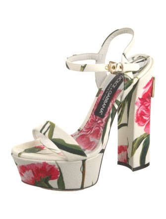 Dolce & Gabbana Canvas Printed Sandals